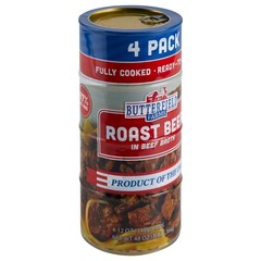 Butterfield Farms Roast Beef in Beef Broth, 12 oz Cans, 4 Pack – Ready to Eat.