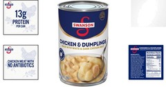 10.5 Oz Swanson Chicken & Dumplings – Creamy Sauce with Spaetzle Dumplings