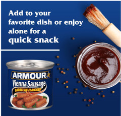 Armour Star Vienna Sausage Barbecue Flavored Canned Sausage 4.6 oz Pack of 6