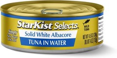 Selects Solid White Albacore Tuna In Water – 4.5 oz Can Pack of 6