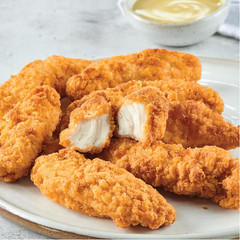 Lightly Breaded Chicken Breast Strips | Fully Cooked | 16G Protein |Frozen | 1.5