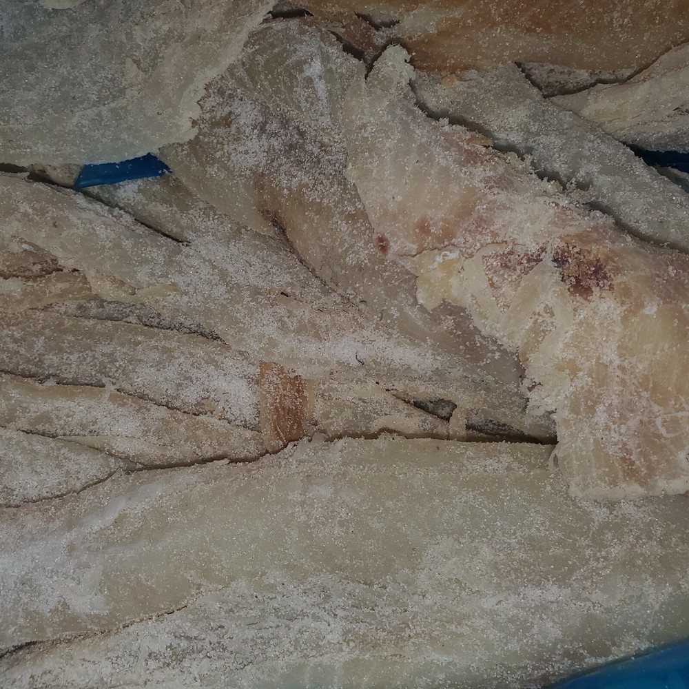 Salted Cod Fish 40 lb. Skinless Fillet. “Limited Quantity”👑👑