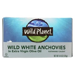 Wild Planet White Anchovies in Extra Virgin Olive Oil, 4.4 Ounce