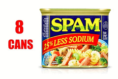 SPAM Classic LOW SODIUM Flavor EIGHT – 12oz cans Orginal Flavor LESS SALT