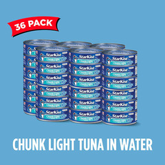 Chunk Light Tuna in Water, 12 – 5 oz Cans (Pack of 3) – 36 Total Cans