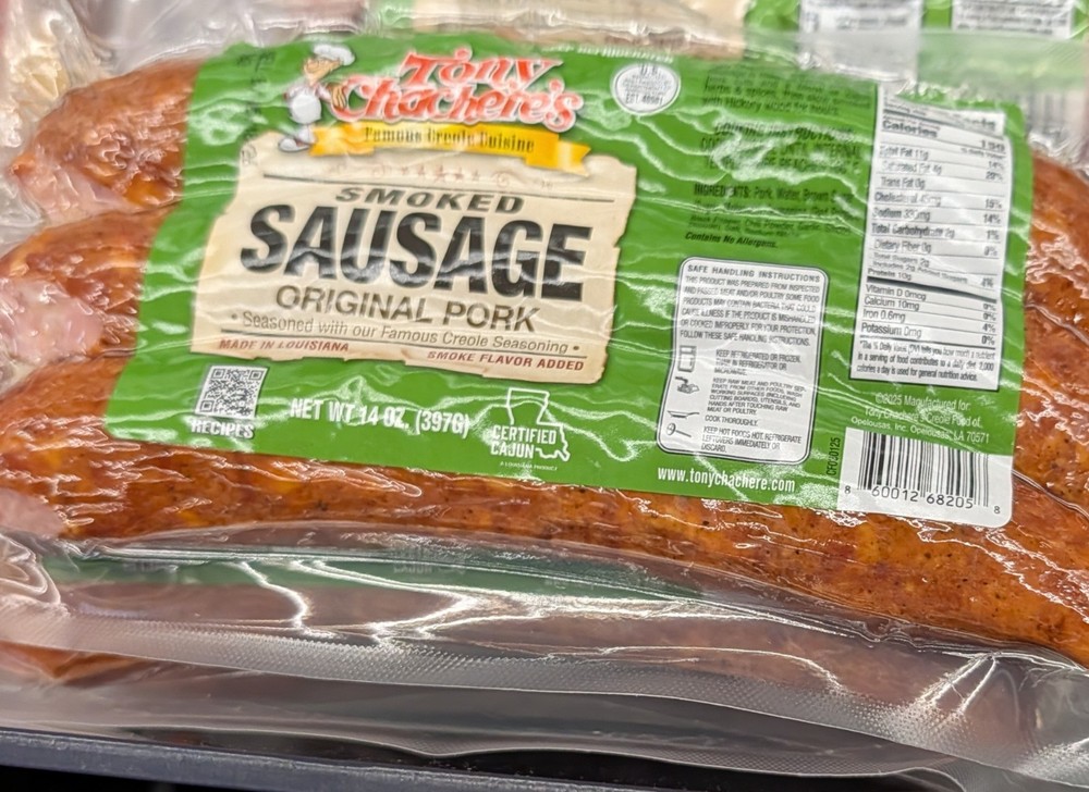 Tony Chachere’s Original Smoked Sausage 14 Oz (4 Pack)