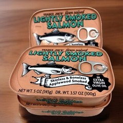 3X Trader Joe’s Light Smoked Salmon 5oz In EVOO Extra Virgin Olive Oil Delicious