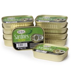 Sardines in Pepper In Vegetable Oil – 3.74oz (Pack of 10) – 16g Protein per S…