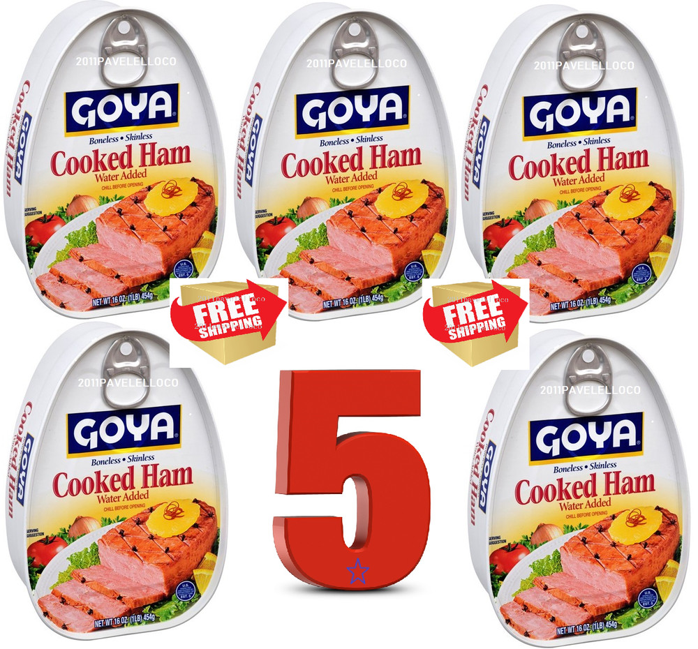 GOYA Boneless & Skinless Cooked Ham, Water Added, 1 Lb 1,3 O 5