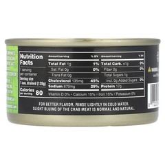 Crown Prince Natural Fancy White-Lump Crab Meat 6 oz 170 g No MSG, Non-GMO,