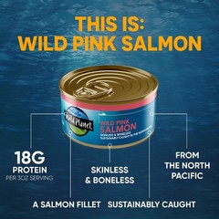 Wild Caught Pink Salmon Canned 6 oz 4 Pack Seafood Alaska