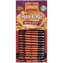 Spicy Microwave Pork Rinds – 18 Pack, 1.75 oz.