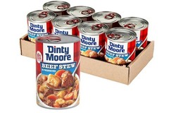 DINTY MOORE Beef Stew, 15 oz (8 Pack), Fully Cooked & Ready-To-Eat with Fresh Po