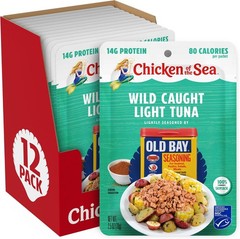 Chicken of the Sea Lightly Seasoned OLD BAY Wild Caught Light Tuna, 2.5 Ounce…