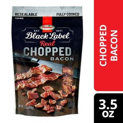 Hormel Black Label Fully Cooked 100% Real Chopped Bacon, Natural Smoked, 3.5 Oz