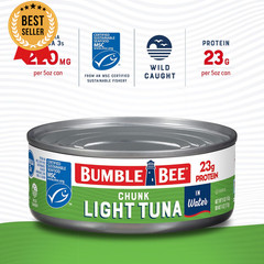 Chunk Light Tuna in Water 5 Oz Cans 24 Pack Wild Caught Skipjack MSC Certified
