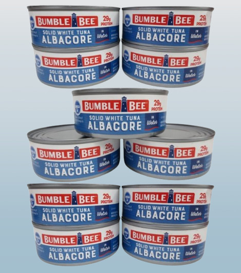 BUMBLE BEE SOLID WHITE TUNA ALBACORE WILD CAUGHT IN WATER 5 OZ EXP: 2028 11PCS