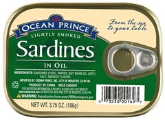 Canned Ocean Prince Sardines – 3.75 Oz Cans, Rich Source of Omega-3 Nutrition