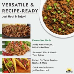 6 Can-Werling & Sons Taco Beef Filling 14.5 Oz Fully Cooked Heat & Serve Premium