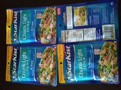 12 Pouches of Dolphin Safe Chunk Light Tuna in Water – 70 Calories, Ready to Eat