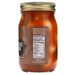 Spicy Pickled Quail Eggs Jar Fresh Hand Jarred Cooking Pantry Full Flavor Simple