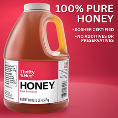Honey, 80 Ounce (5 LB) Large Bulk Honey Jug