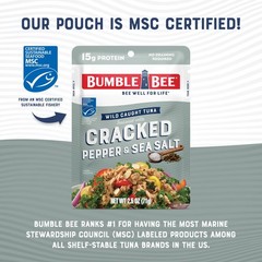 Cracked Pepper & Sea Salt Seasoned Tuna Pouch – Wild Caught and Ready to Eat …