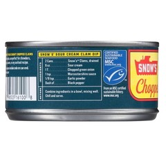 Wild-Caught Chopped Clams, 6.5 oz (Pack of 6) – 5g Protein, Sustainably Sourced