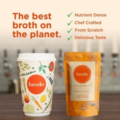 Brodo Organic Chicken Broth | Nutrient Dense, Chef 236.588 milliliters
