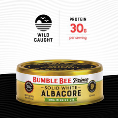 Bumble Bee Prime Solid White Albacore Tuna in Olive Oil, 5 Oz Cans (Pack of 12)