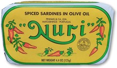 NURI Portuguese Sardines in Spiced Olive Oil – 2 Pack – (4.4 oz cans)