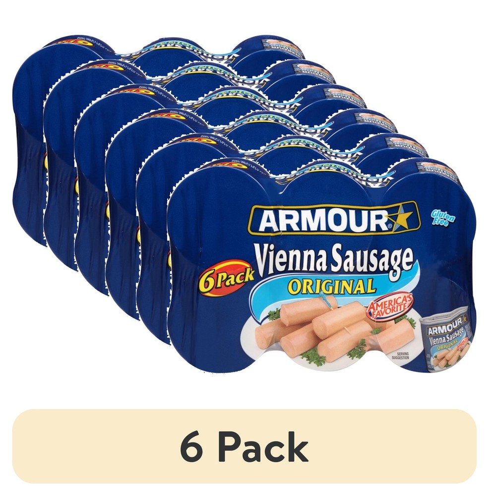 Armour Star Vienna Sausage, Original Flavor, Canned Sausage, 4.6 oz (Pack of 6)