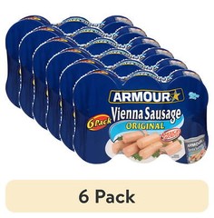 Armour Star Vienna Sausage, Original Flavor, Canned Sausage, 4.6 oz (Pack of 6)