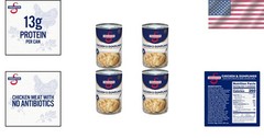 Pack of 4 Swanson Canned Chicken and Dumplings – Hearty 13g Protein Per Can