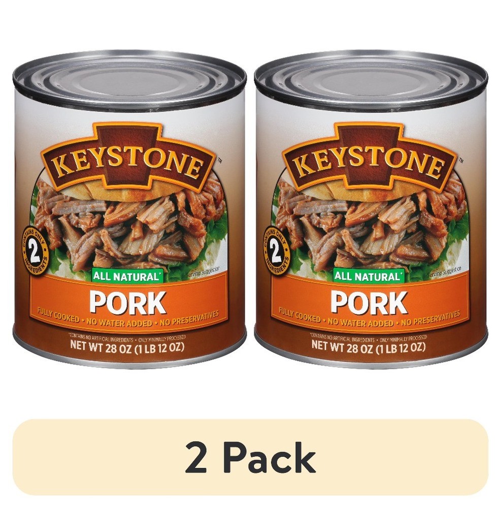 (2 pack) All Natural Pork, 28 oz Can