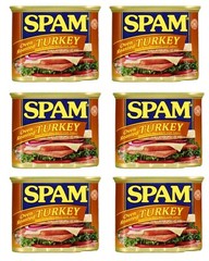 SPAM Oven Roasted Turkey: Lean & Delicious Luncheon Meat (Pack of 6) Size 12 oz