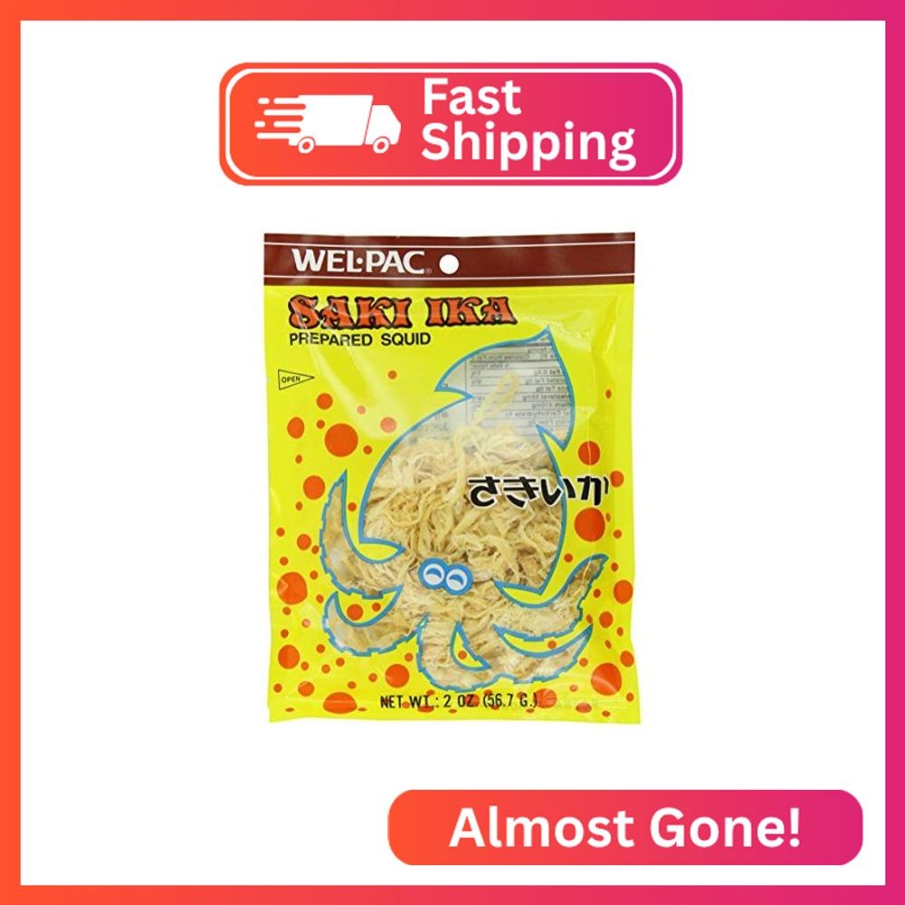 Wel Pac Cuttlefish, Saki Ika, 2-Ounce (Pack of 6)