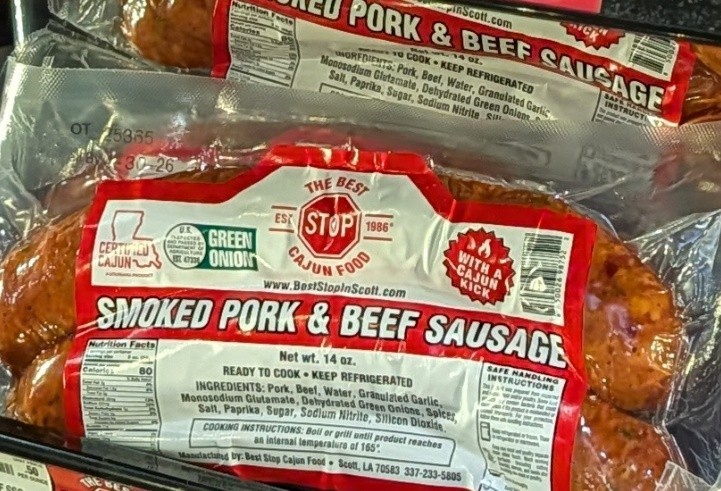 The Best Stop Green Onion Smoked Sausage 14 Oz (4 Pack)