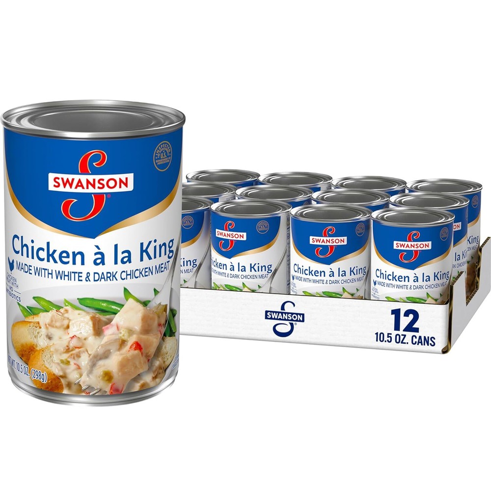 Swanson Canned Chicken A La King With White And Dark Chicken Meat, 10.5 Oz Can (