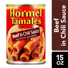(4 pack) HORMEL Beef Tamales in Chili Sauce, Shelf-Stable, 15 oz Steel Can…