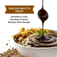 Organic Black Tahini Paste 16 Oz (1Lb) – Black Sesame Paste – USDA Certified, Ko