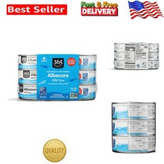 Wild-Caught No Salt Albacore Tuna – 6×5 Oz – Sustainably Sourced Seafood