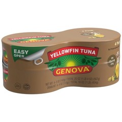 Genova Premium Yellowfin Tuna in Olive Oil 4 – 5 oz cans