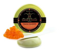 Caviar GIFT BOX 1oz American STURGEON Caviar & 1oz Salmon Roe Blini + 2 Spoons
