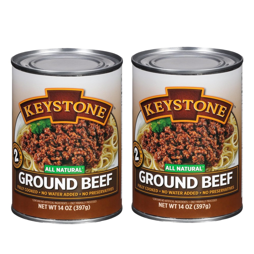 Fully Cooked Ground Beef Canned Ready To Eat 28 Oz 2 Pack Shelf Stable Survival