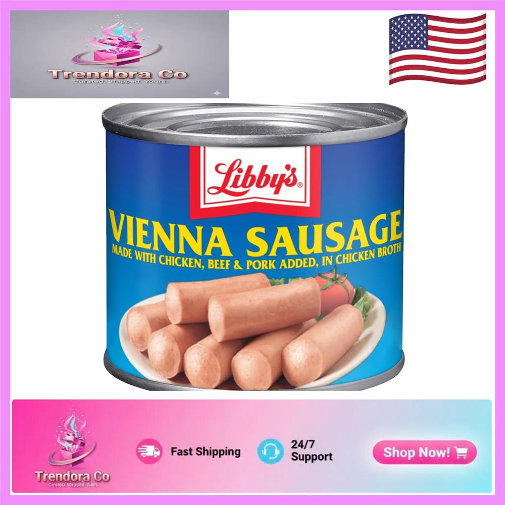 24 Cans of Vienna Sausage in Chicken Broth – Perfect for Quick Keto Meals