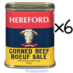 Hereford Canned Corned Beef 340g 6 Pack Imported from Canada