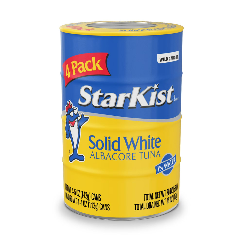 StarKist Solid White Albacore Tuna in Water 25% Less Sodium – Wild Caught High P