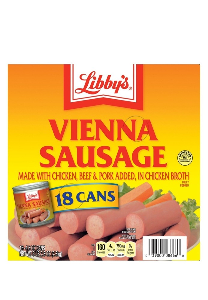 Libby’s Vienna Sausage (4.6 oz., 18 pk.) – FREE SHIPPING