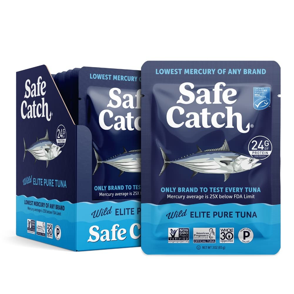 Elite Tuna Wild-Caught Lowest Mercury Fish Pouch Gluten-Free Keto Non-GMO